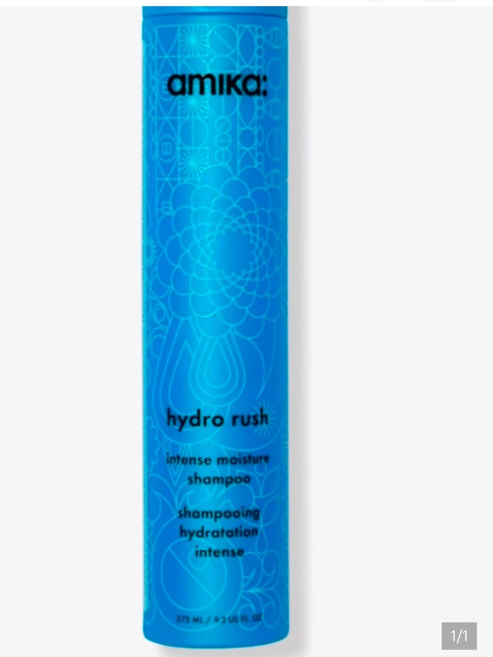 amika Hydro Rush Intense Moisture Shampoo - Aqua Blue